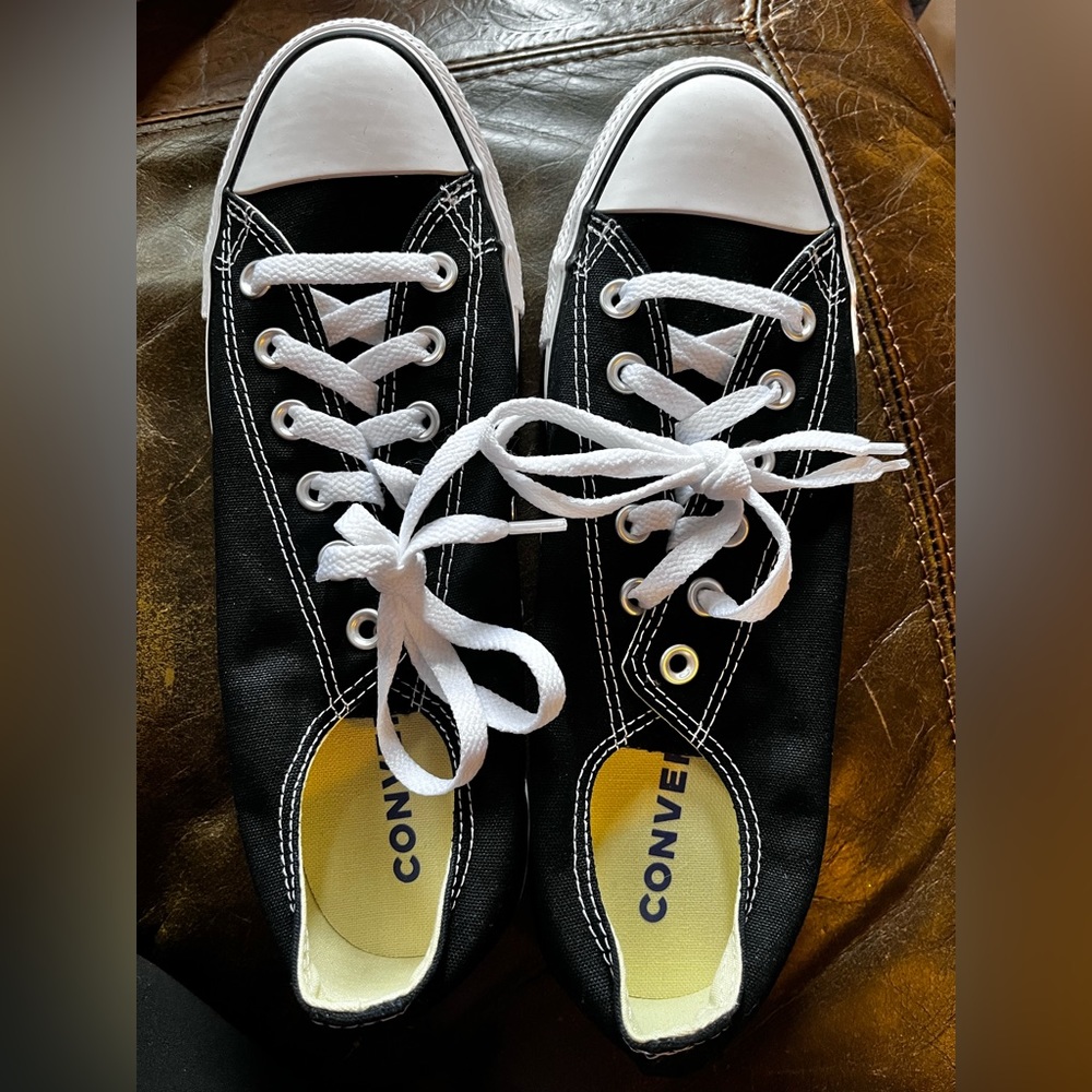 unisex converse all star black low top shoes